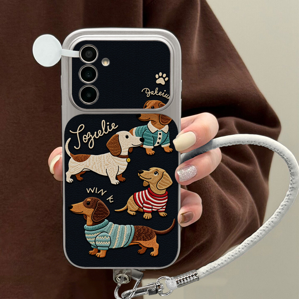 Phone Cases Quality - Karikatür Dachshund Desenli Samsung A56 A55