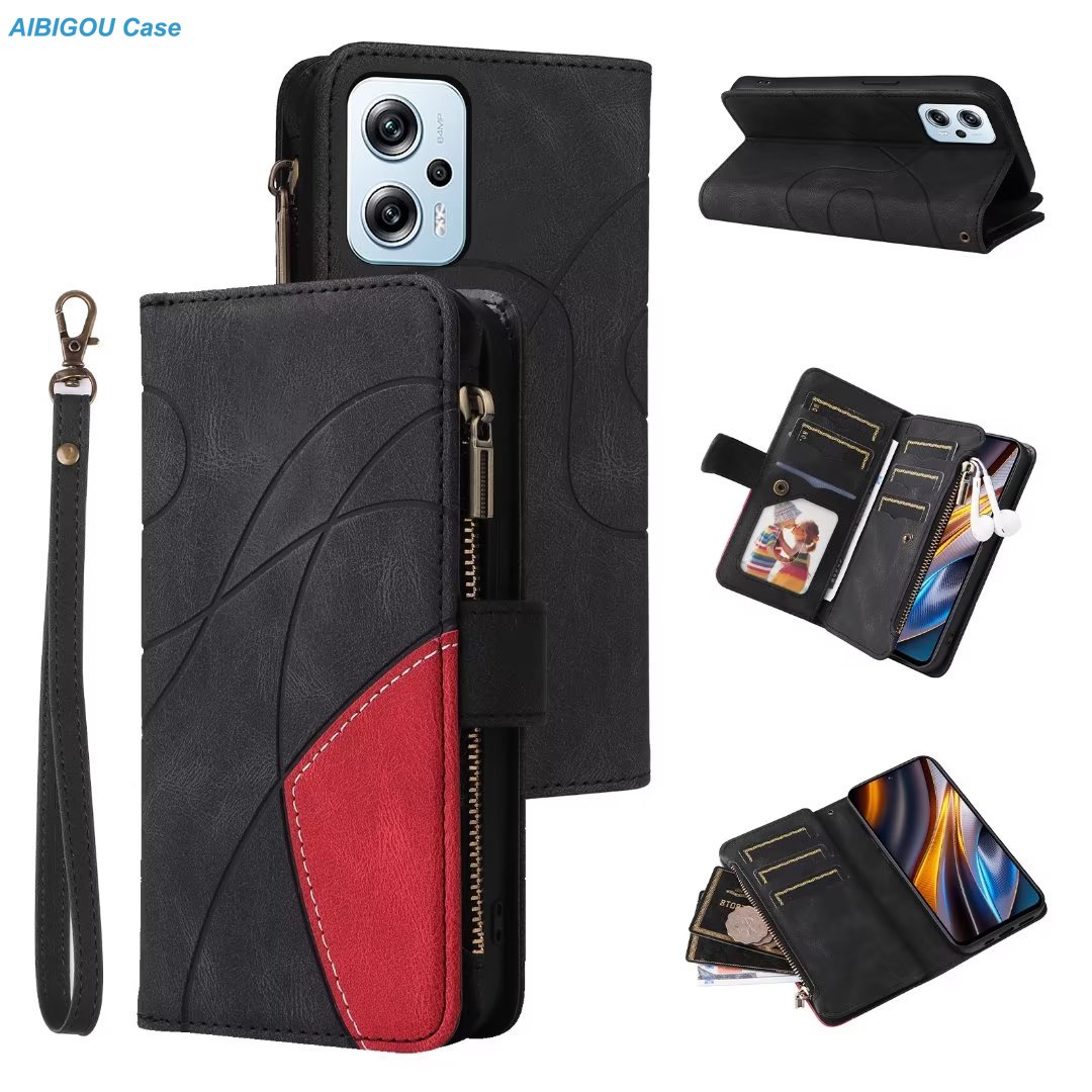 Leather Folio Wallet Case - Motorola Edge 70 Fusion Deri Kılıf
