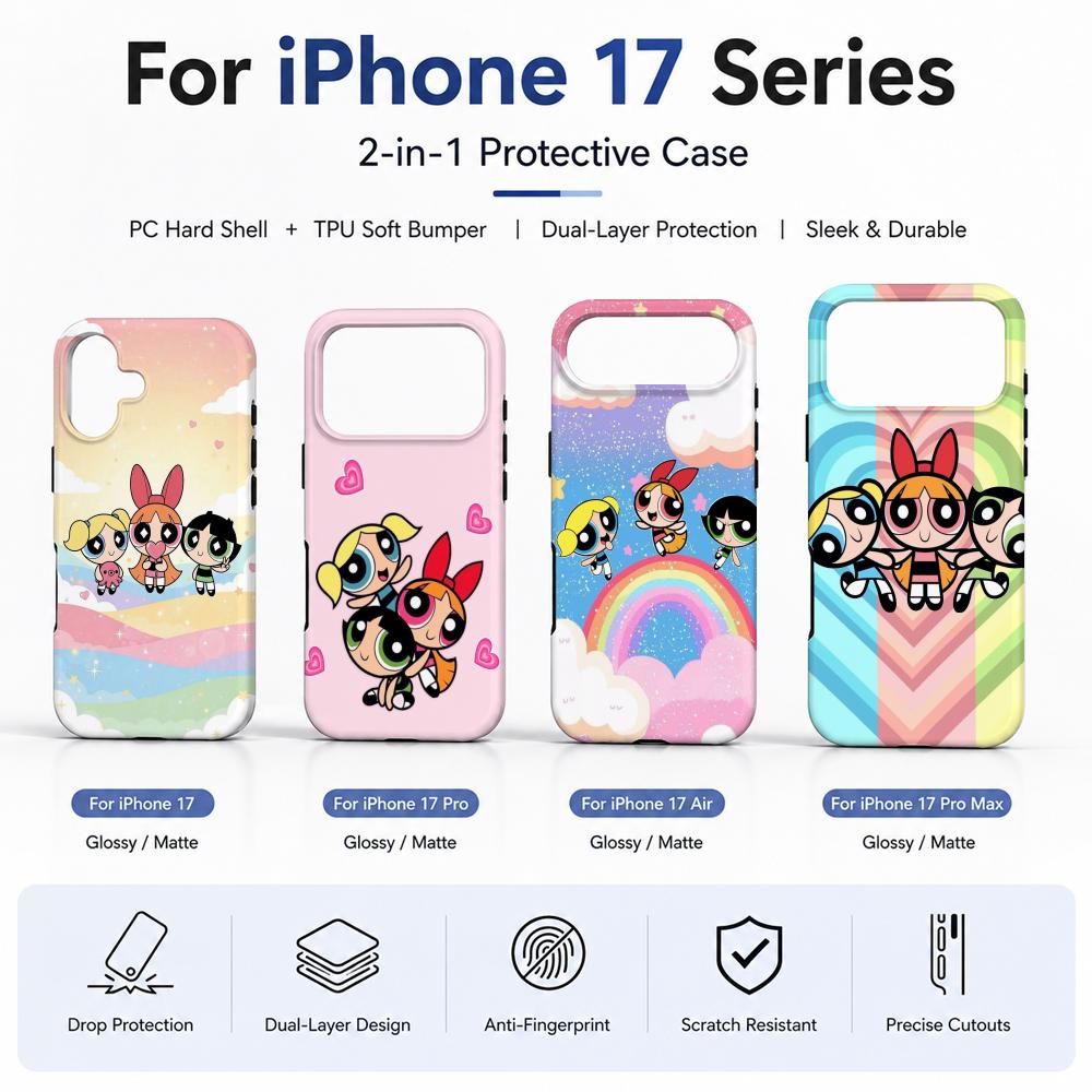 Phone Cases Girly - Anime P-Powerpuff Girls Telefon Kılıfı Film