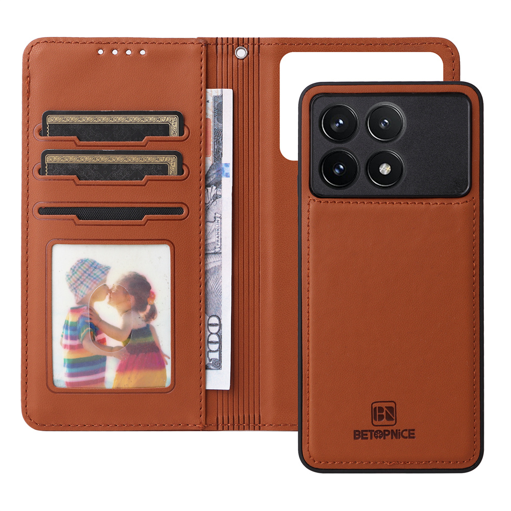 Leather Folio Wallet Case - BETOPNICE 2'si 1 Arada Çıkarılabilir Manyetik