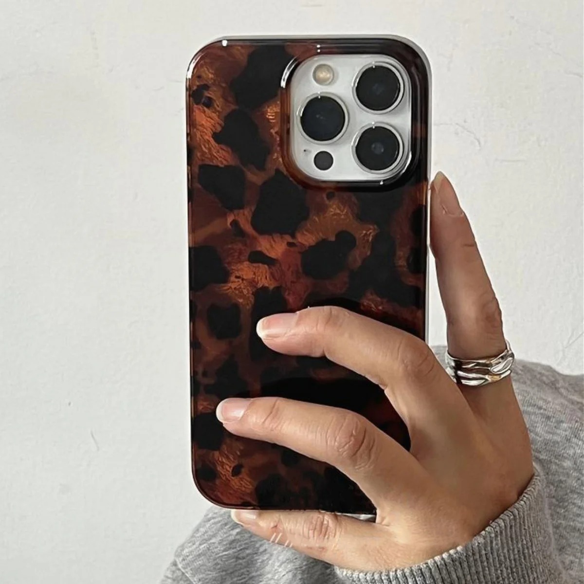 Phone Cases Online - Retro Amber Dokulu Lazer Telefon Kılıfı