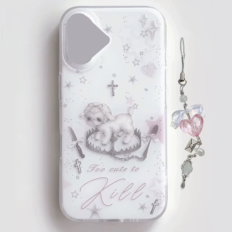 Phone Cases Girly - Y2K Kore Tarzı Yaratıcı Sevimli Pembe