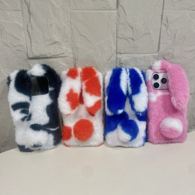 Phone Cases Iphone 17 Pro - Sevimli Tavşan Tasarımlı Tüylü Telefon Kılıfları