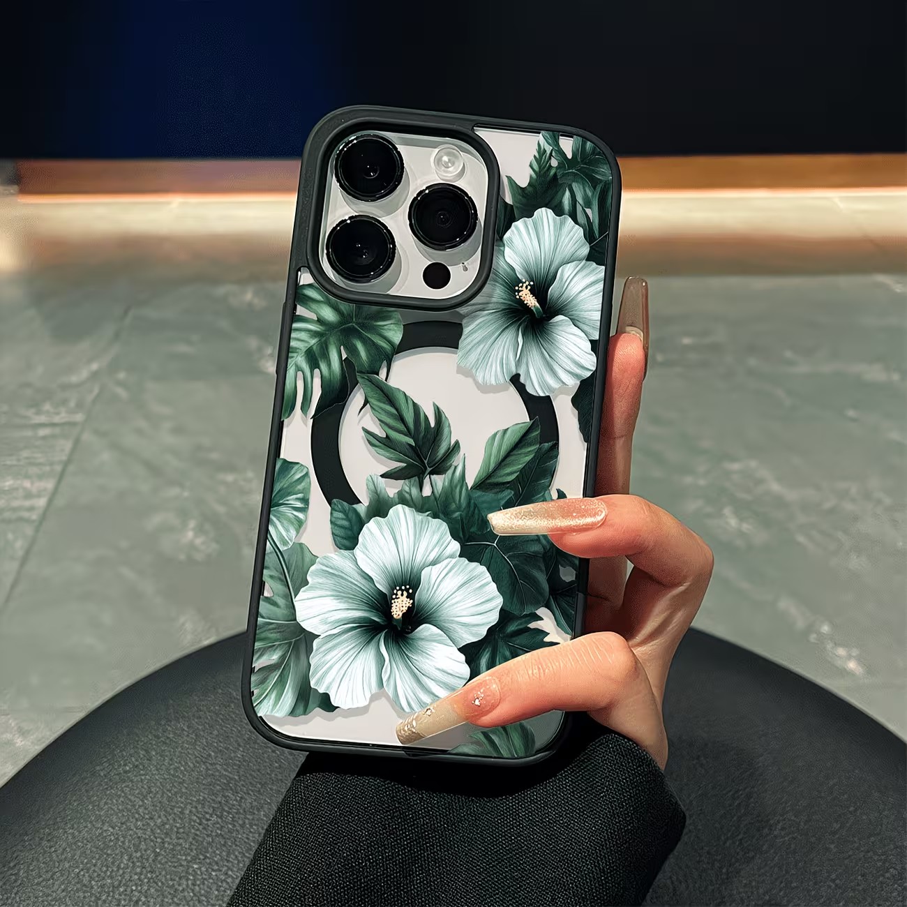 Phone Cases Online - Yeşil Çiçek Desenli Telefon Kılıfı iPhone
