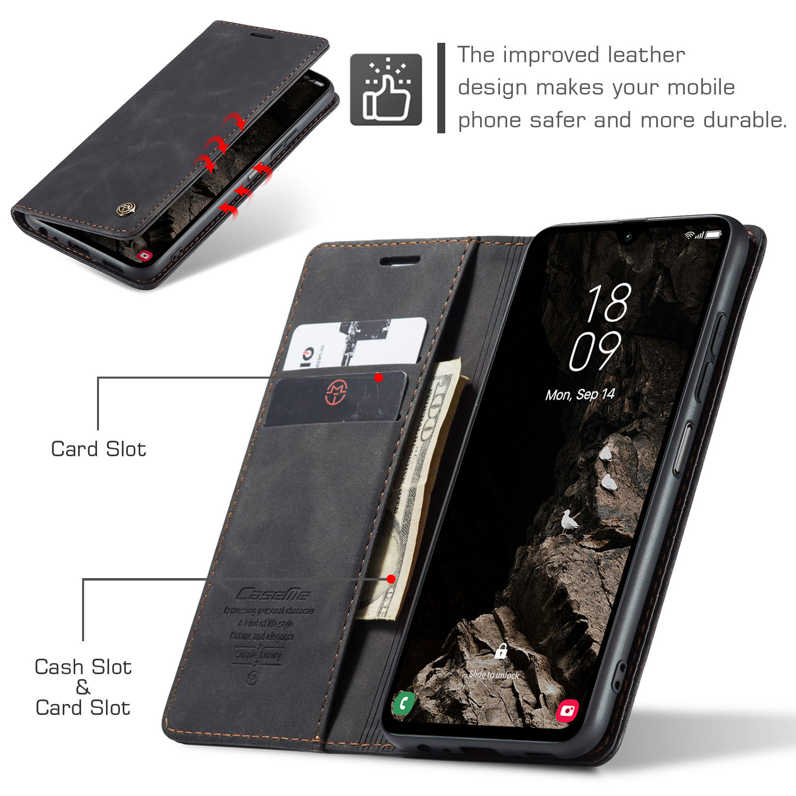 Samsung Galaxy A55 5G A35 5G A - Leather Folio Wallet Case incelemesi ve fiyatı