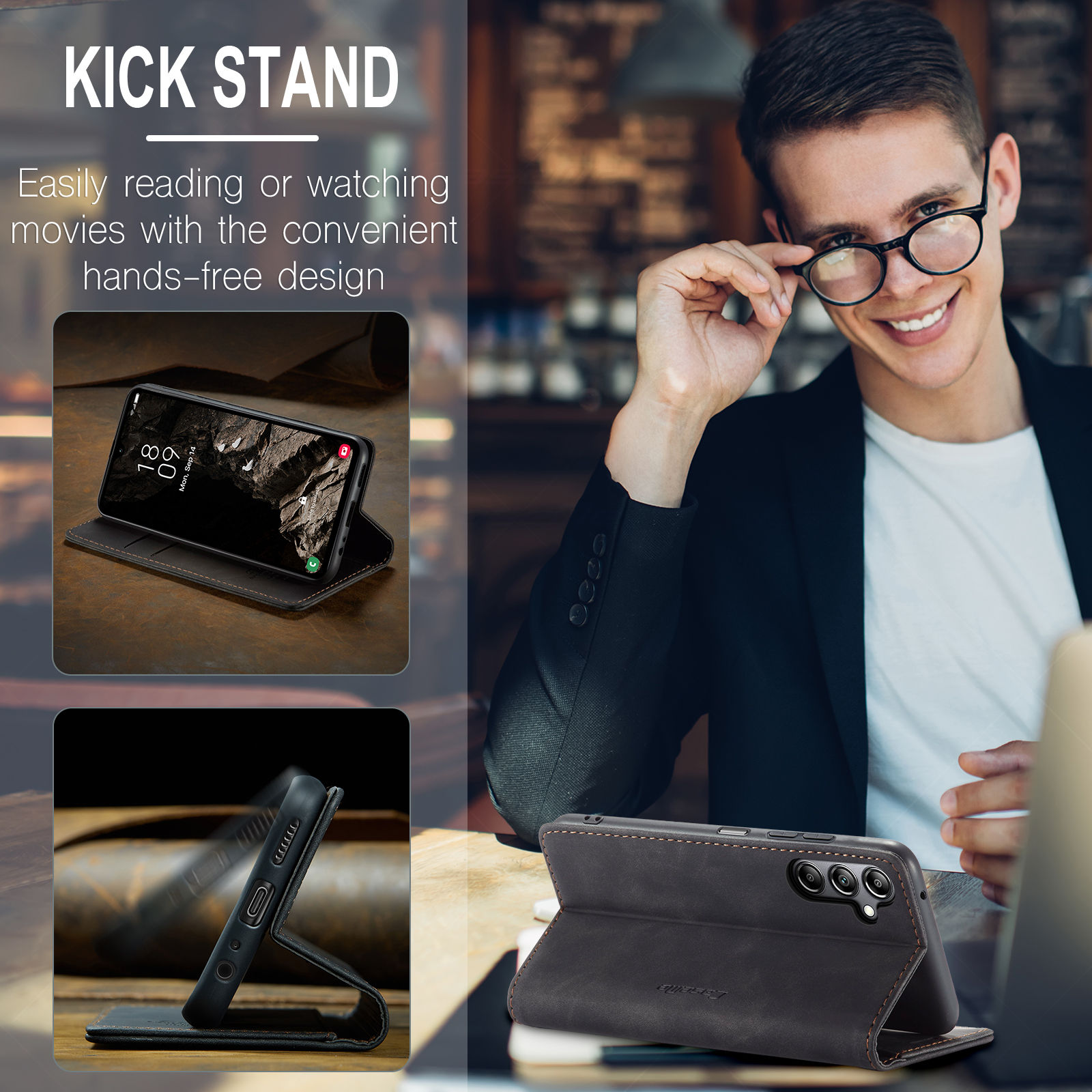 Samsung Galaxy A55 5G A35 5G A - Leather Folio Wallet Case incelemesi ve fiyatı