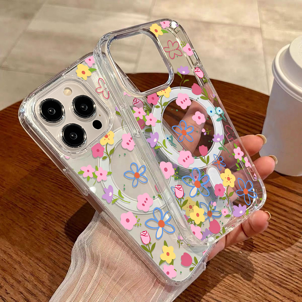 Lüks Çiçek Desenli Şeffaf Tele - Phone Cases Quality incelemesi ve fiyatı