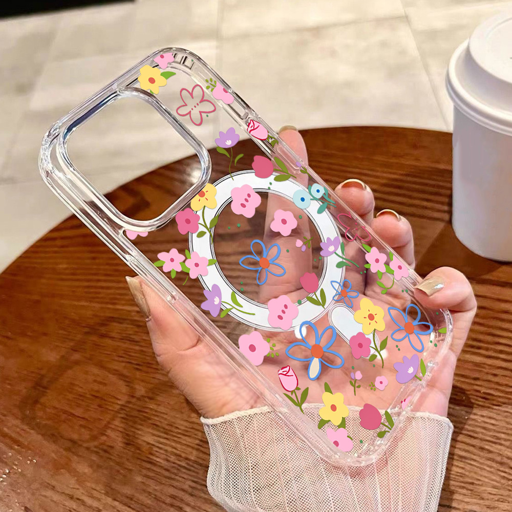 Lüks Çiçek Desenli Şeffaf Tele - Phone Cases Quality incelemesi ve fiyatı