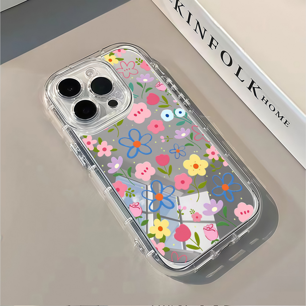 Kore Tarzı Çiçek Desenli Gümüş - Phone Cases Online incelemesi ve fiyatı
